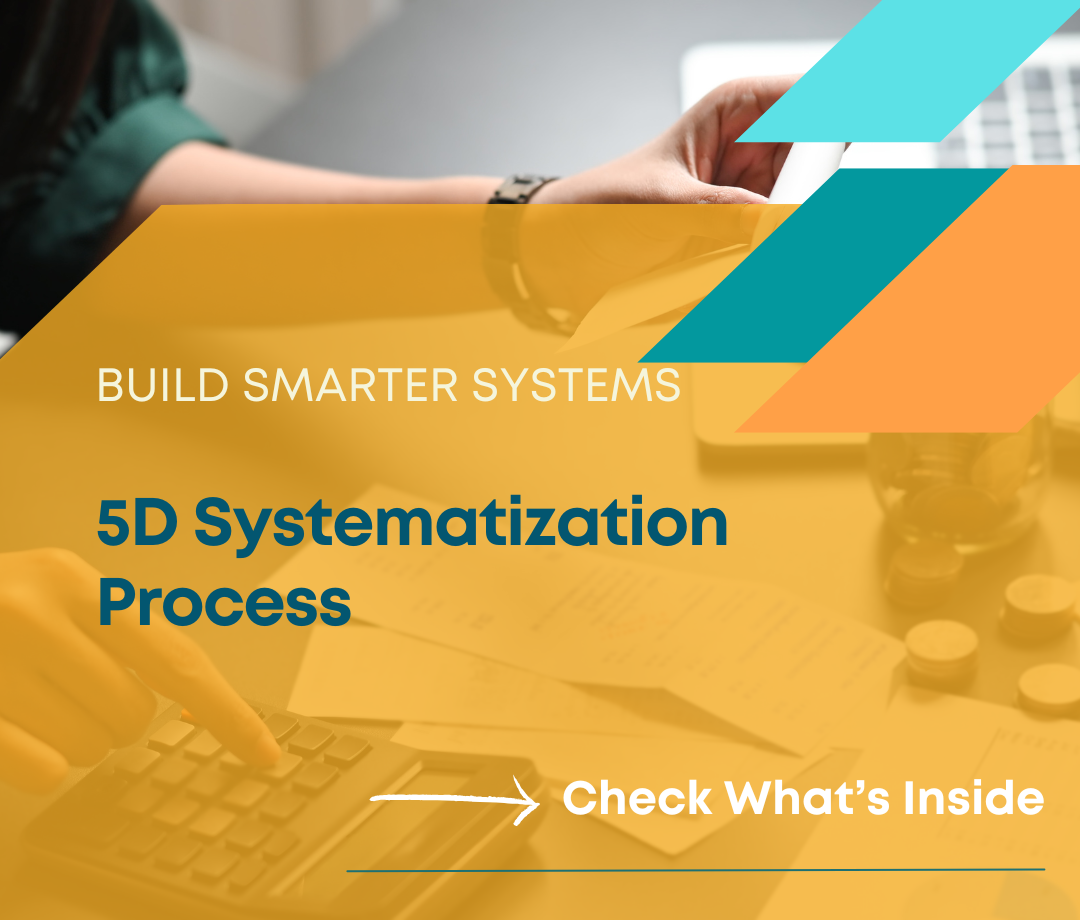 Build Smarter Systems 5D Systematization Process - 3s Smart Consulting - Karen Hairston Resources Page Image Template